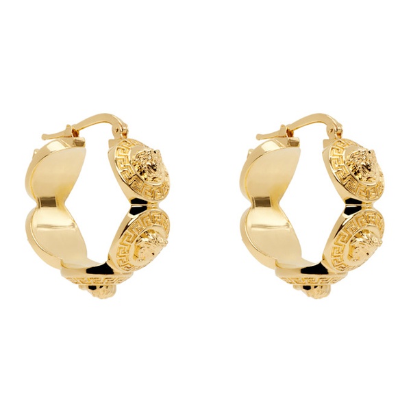 베르사체 베르사체 Versace Gold Tribute Medusa Hoop Earrings 242404F022014