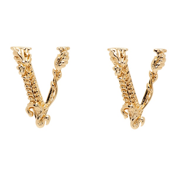 베르사체 베르사체 Versace Gold Virtus Stud Earrings 242404F022021