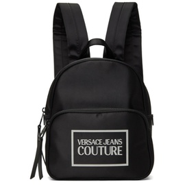 베르사체 진 꾸뛰르 베르사체 Versace Jeans Couture Black Gummy Logo Backpack 221202M166010