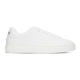 베르사체 Versace White Greca Sneakers 242404M237011