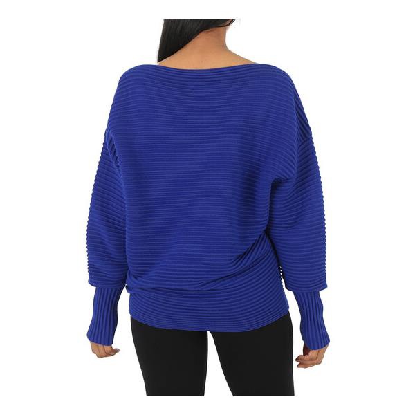  빅토리아 베컴 Victoria Beckham Ladies Sweaters Blue One Shoulder Sweater KNTVV 086 PAW18 Lapis
