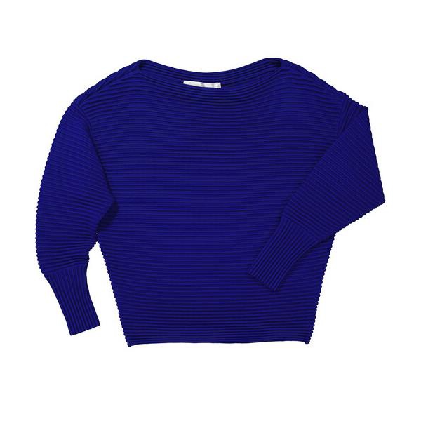  빅토리아 베컴 Victoria Beckham Ladies Sweaters Blue One Shoulder Sweater KNTVV 086 PAW18 Lapis