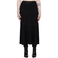 빅토리아 베컴 Victoria Beckham Black Fit & Flare Midi Skirt 241784F092005