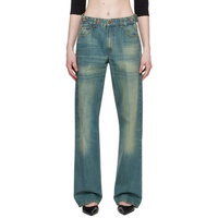 빅토리아 베컴 Victoria Beckham Blue Double Front Jeans 241784F069004