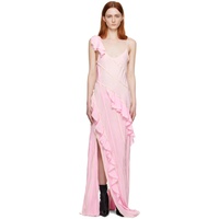 빅토리아 베컴 Victoria Beckham Pink Ruffled Maxi Dress 231784F055003