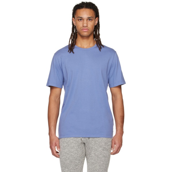 빈스 빈스 Vince Blue Garment Dye T-Shirt 231875M213001