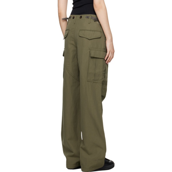  비즈빔 Visvim Khaki Eiger Sanction Trousers 231487F087000