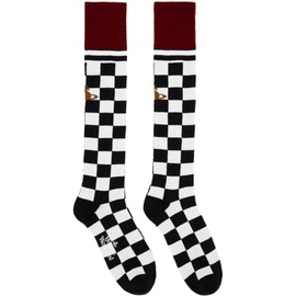 비비안 웨스트우드 Vivienne Westwood Black Check Socks 232314M220014