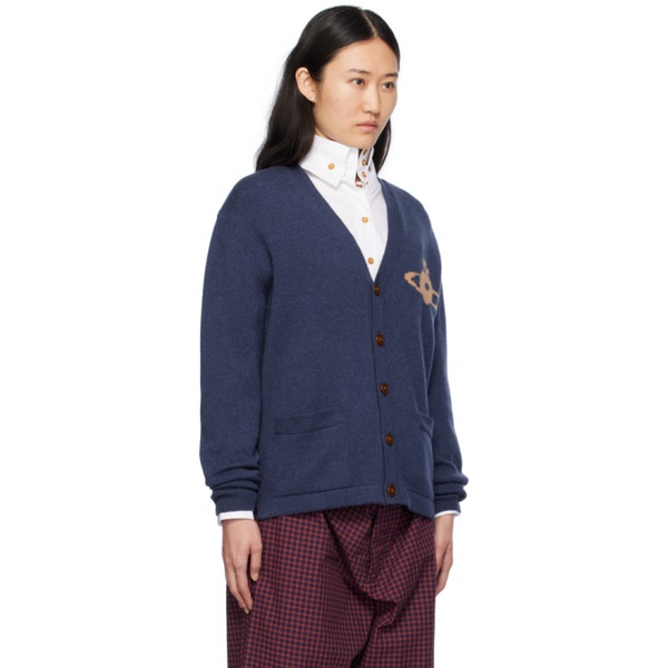  비비안 웨스트우드 Vivienne Westwood Navy Alex Cardigan 241314F095006