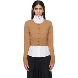 비비안 웨스트우드 Vivienne Westwood Tan Bea Cardigan 241314F095002