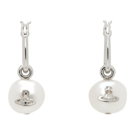 비비안 웨스트우드 Vivienne Westwood Silver Azul Hoop Earrings 241314F022003