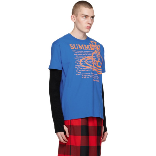  비비안 웨스트우드 Vivienne Westwood Blue Summer Classic T-Shirt 241314M213042