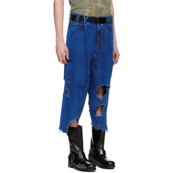  비비안 웨스트우드 Vivienne Westwood Blue Bleached Jeans 241314M186000