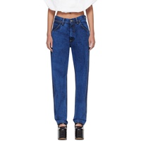 비비안 웨스트우드 Vivienne Westwood Blue Five-Pocket Jeans 241314F069000