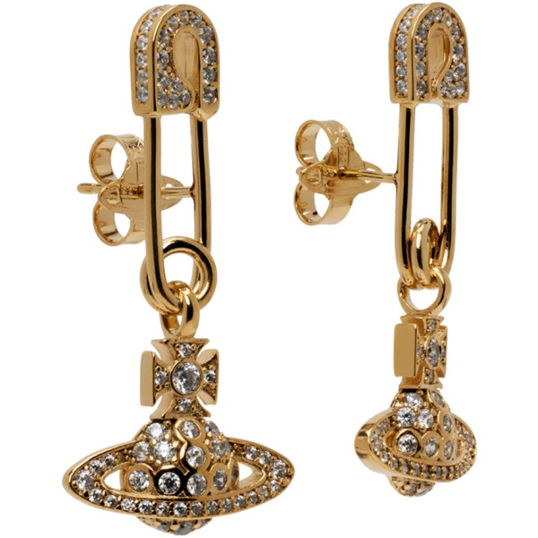  비비안 웨스트우드 Vivienne Westwood Gold Lucrece Earrings 241314F022006