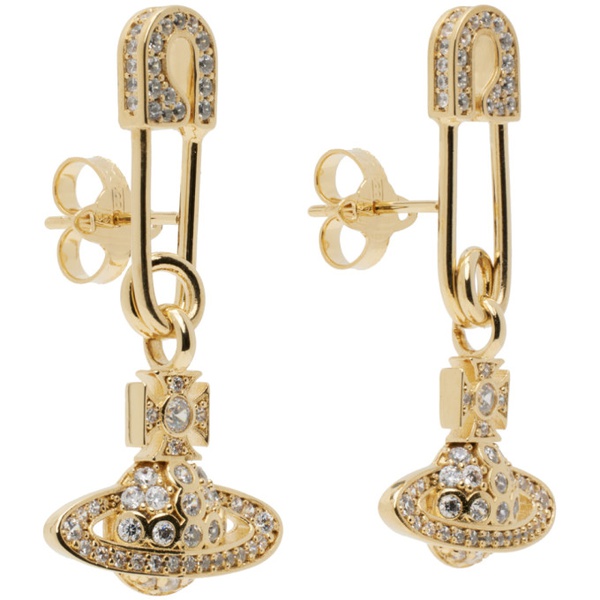 비비안 웨스트우드 Vivienne Westwood Gold Lucrece Earrings 241314M144013