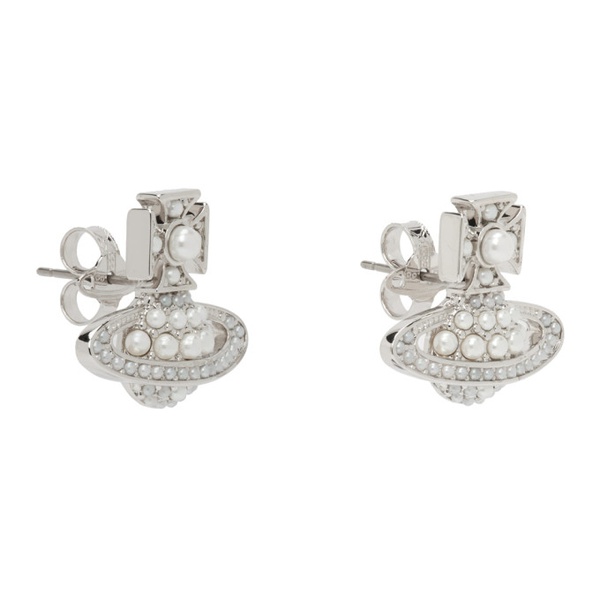  비비안 웨스트우드 Vivienne Westwood Silver Luzia Bas Relief Earrings 241314F022050
