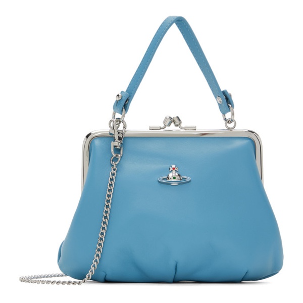  비비안 웨스트우드 Vivienne Westwood Blue Granny Frame Bag 241314F046051