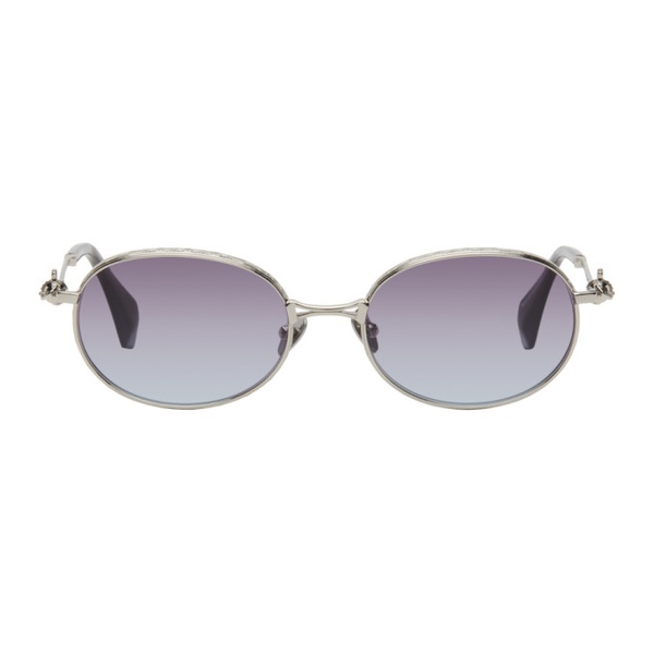  비비안 웨스트우드 Vivienne Westwood Silver Oval Metal Sunglasses 241314F005008