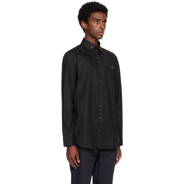  비비안 웨스트우드 Vivienne Westwood Black Embroidered Shirt 231314M192036