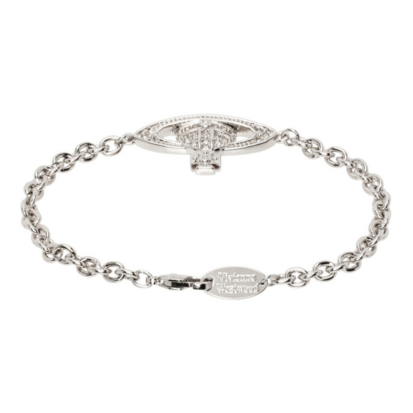  비비안 웨스트우드 Vivienne Westwood Silver Mini Bas Relief Bracelet 241314M145019