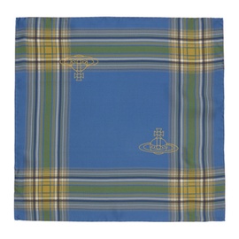 비비안 웨스트우드 Vivienne Westwood Blue Madras Check Pocket Square 232314M149004