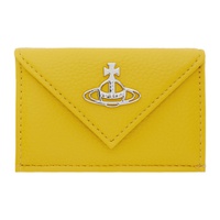 비비안 웨스트우드 Vivienne Westwood Yellow Re-Vegan Envelope Wallet 241314M164023