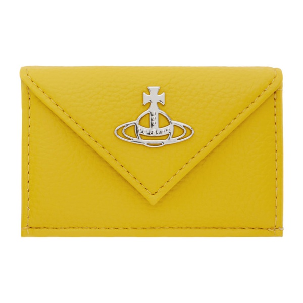  비비안 웨스트우드 Vivienne Westwood Yellow Re-Vegan Envelope Wallet 241314M164023