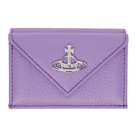 비비안 웨스트우드 Vivienne Westwood Purple Re-Vegan Envelope Billfold Wallet 241314F040012
