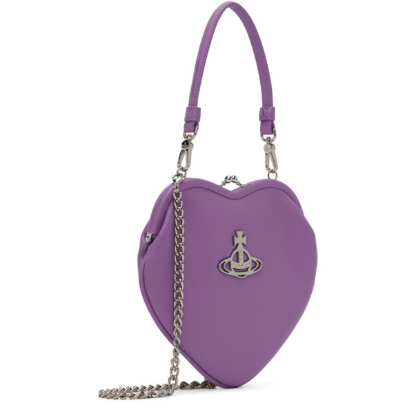  비비안 웨스트우드 Vivienne Westwood Purple Belle Heart Frame Bag 241314F046058