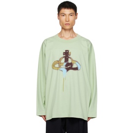 비비안 웨스트우드 Vivienne Westwood Green Fresh Long Sleeve T-Shirt 232314M213039