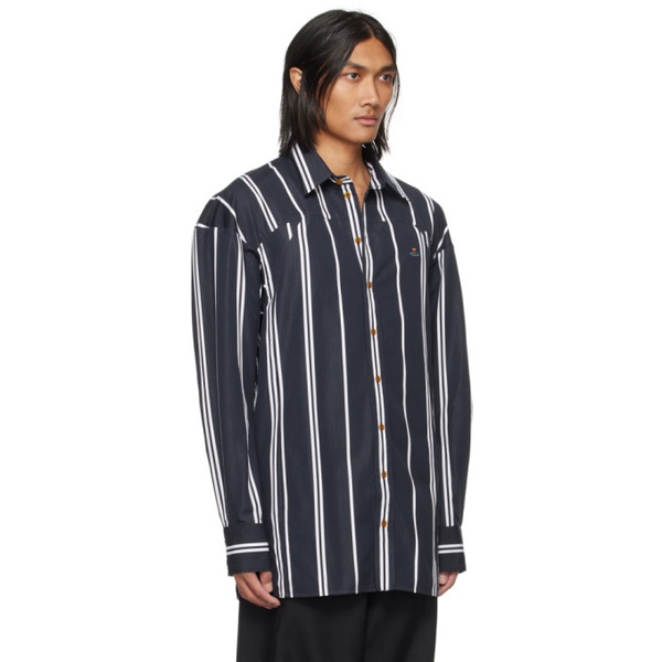  비비안 웨스트우드 Vivienne Westwood Black Striped Shirt 232314M192033