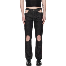 비비안 웨스트우드 Vivienne Westwood Black Cutout Jeans 231314M186000