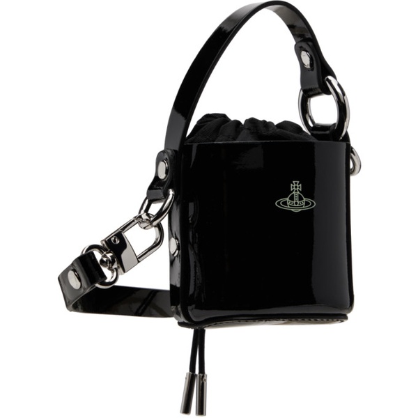  비비안 웨스트우드 Vivienne Westwood Black Mini Daisy Drawstring Bucket Bag 241314M171033