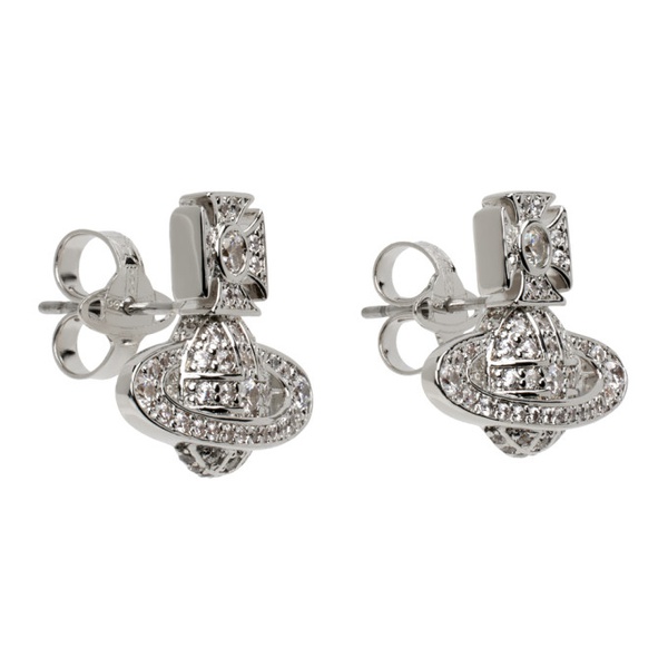 비비안 웨스트우드 Vivienne Westwood Silver Carmela Bas Relief Earrings 241314F022056