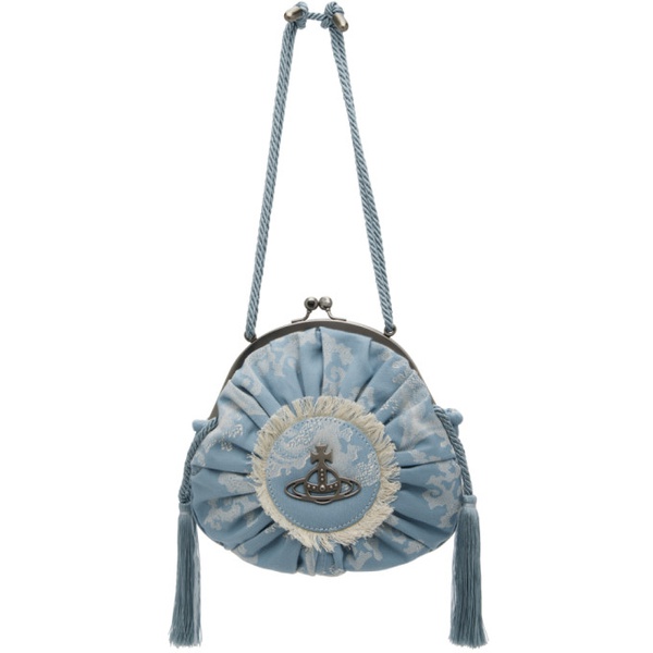  비비안 웨스트우드 Vivienne Westwood Blue Rosie Circle Frame Crossbody Bag 241314F048120