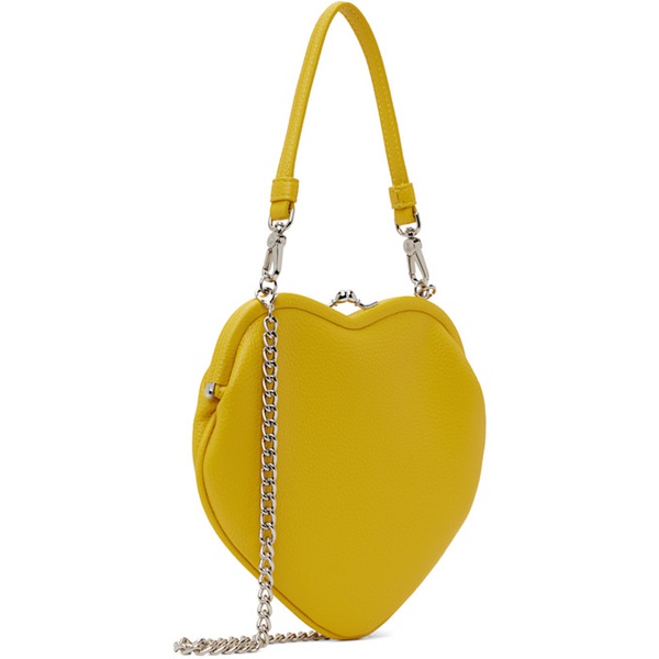  비비안 웨스트우드 Vivienne Westwood Yellow Belle Heart Frame Bag 241314F046059