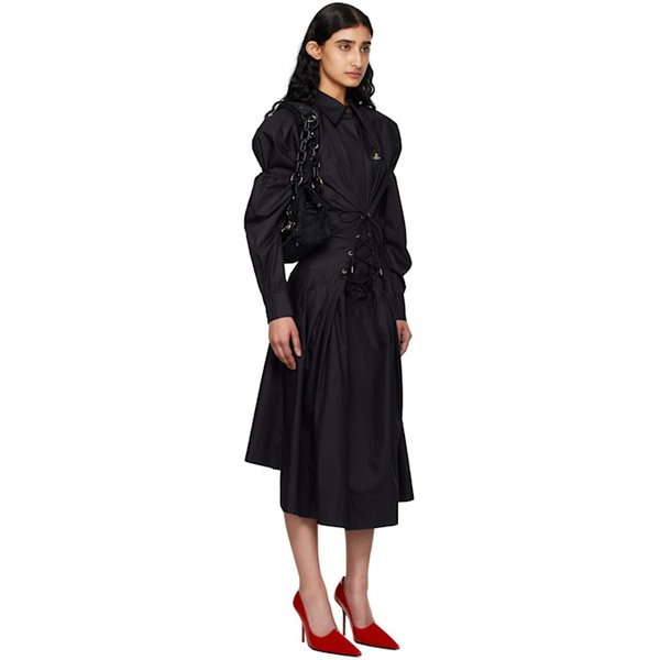  비비안 웨스트우드 Vivienne Westwood Black Kate Midi Dress 241314F054002
