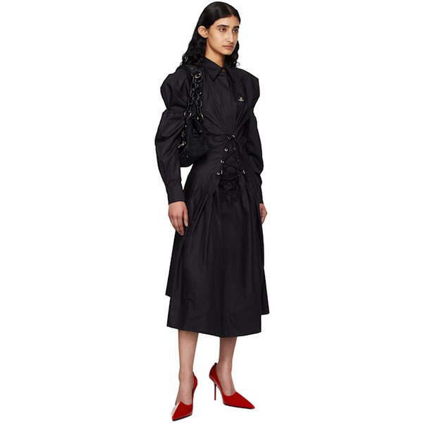  비비안 웨스트우드 Vivienne Westwood Black Kate Midi Dress 241314F054002
