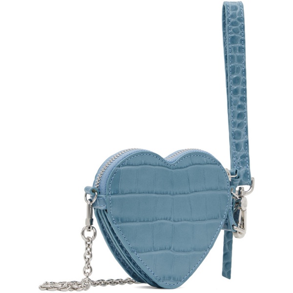  비비안 웨스트우드 Vivienne Westwood Blue Heart Wristlet Pouch 241314M171000