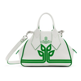 비비안 웨스트우드 Vivienne Westwood White & Green Yasmine Small Bag 241314F046000