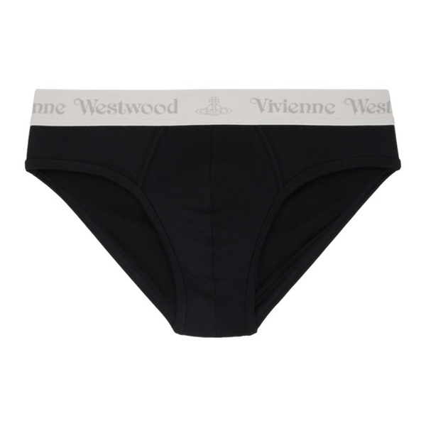  비비안 웨스트우드 Vivienne Westwood Two-Pack Black Briefs 232314M217000