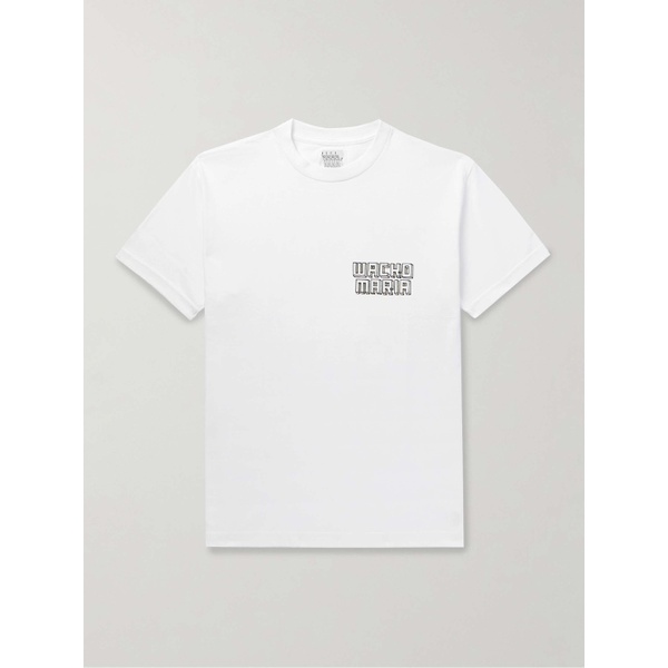  와코마리아 WACKO MARIA Glittered Printed Cotton-Jersey T-Shirt 1647597324646820