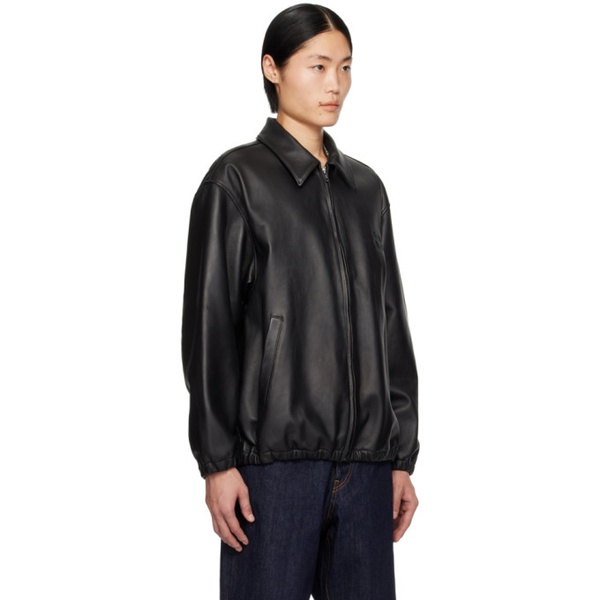  와코마리아 WACKO 마리아 블랙 MARIA Black Spread Collar Leather Jacket 241948M181000