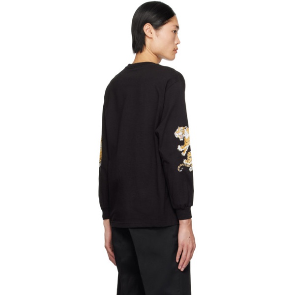  와코마리아 WACKO 마리아 블랙 MARIA Black Embroidered Long Sleeve T-Shirt 241948M213004