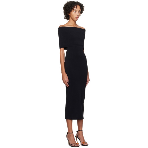  워드로브 NYC WARDROBE.NYC Black Off-The-Shoulder Midi dress 232277F055001