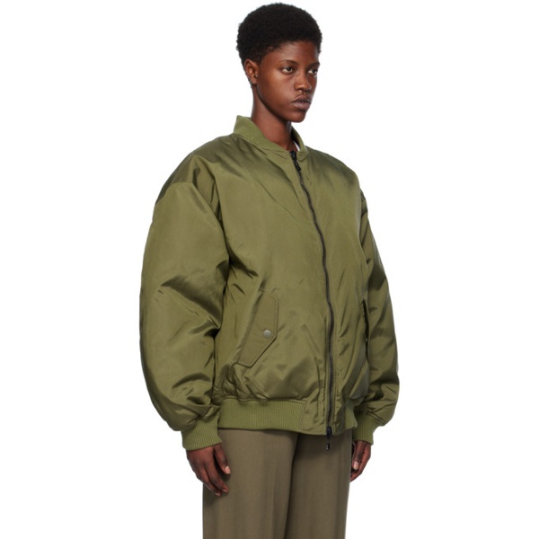  워드로브 NYC WARDROBE.NYC Khaki Reversible Down Bomber Jacket 241277F058001