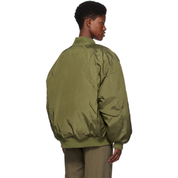  워드로브 NYC WARDROBE.NYC Khaki Reversible Down Bomber Jacket 241277F058001