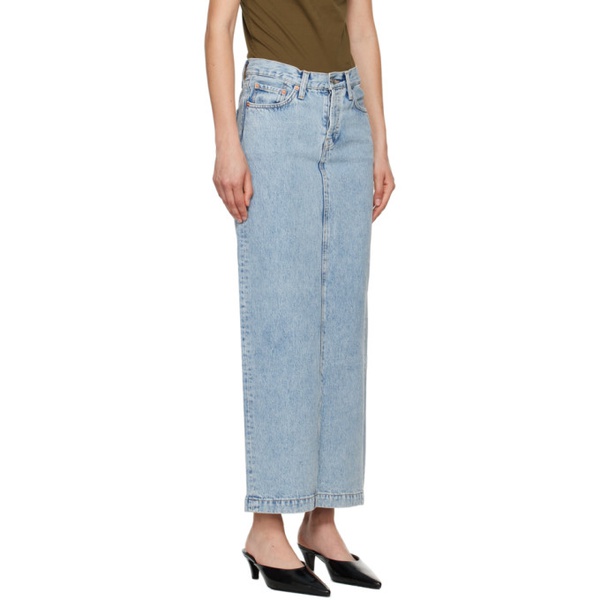  워드로브 NYC WARDROBE.NYC Blue Column Denim Maxi Skirt 242277F093000