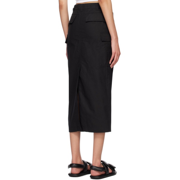  워드로브 NYC WARDROBE.NYC Black Cargo Midi Skirt 231277F092000